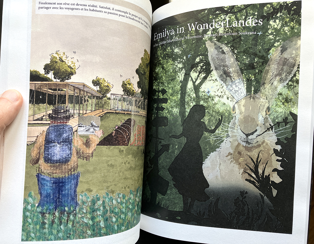 Vagabondages 2 (2022), roman graphique du studio Architecture, ville et territoires, ensap Bordeaux.