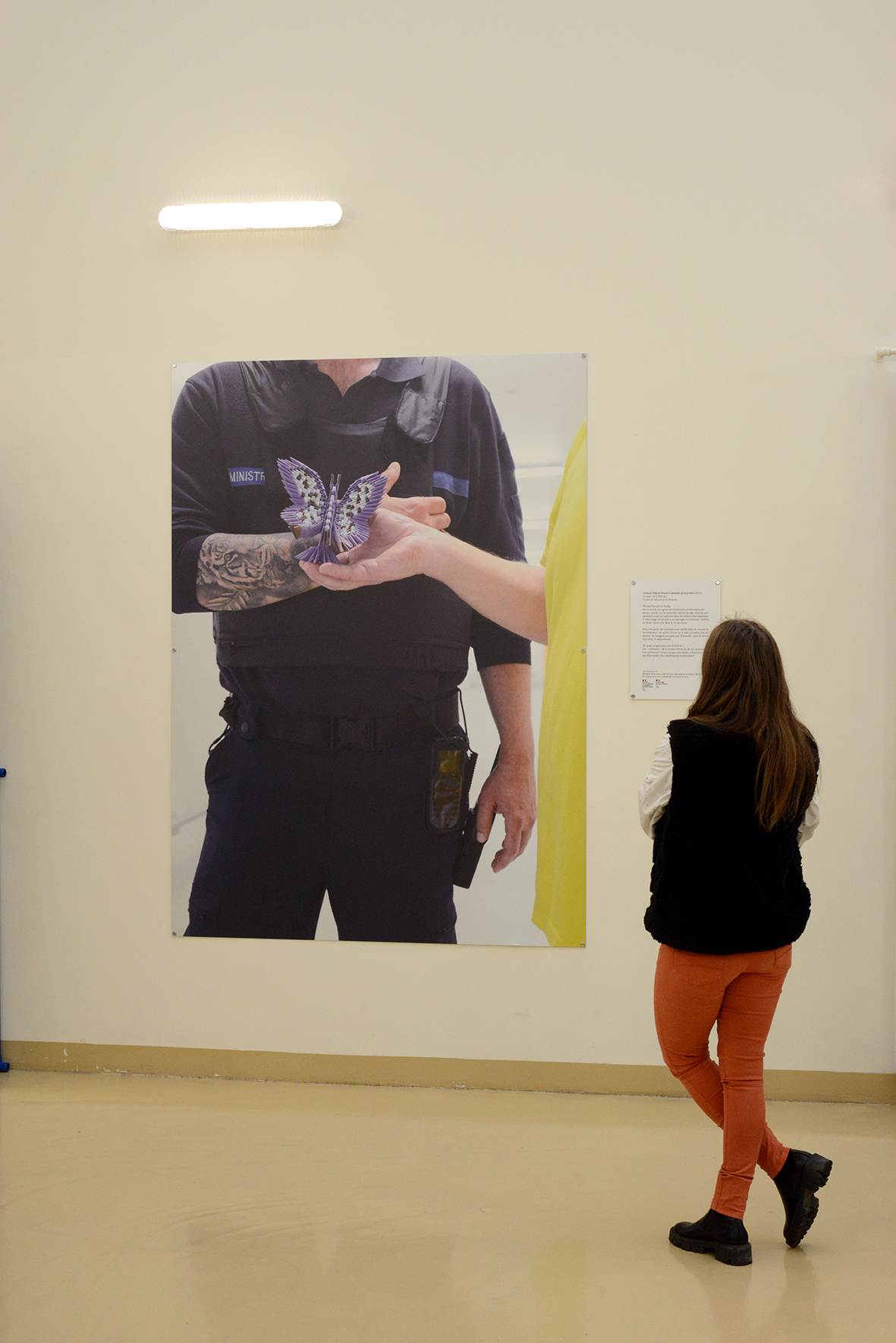 Arnaud Théval "Histoire animale de la prison" (2024) Centre de détention de Roanne. Tirage sur dibon format 145 x 200 cm.