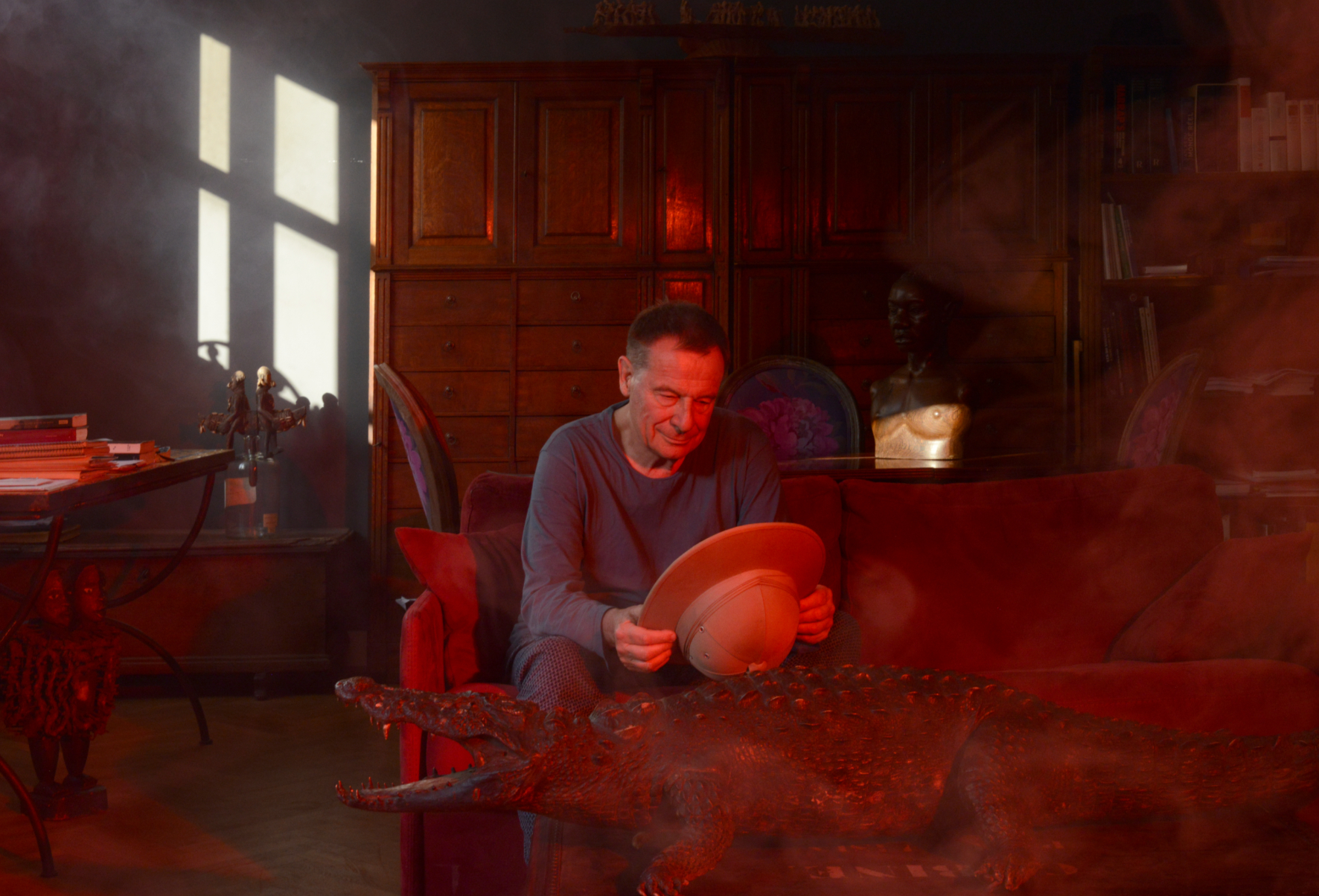 Arnaud Théval Partie de chasse, diorama inversé n°5 (2025) Université de Liège.