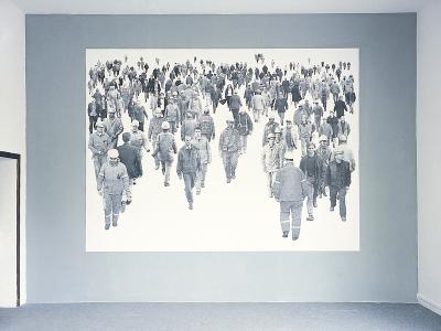 Proximités (2001), sérigraphie 300 x 400 cm. Le Grand Café, centre d'art contemporain. Saint-Nazaire.