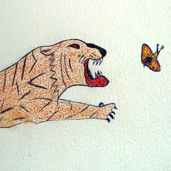 Théval prison, le tigre et le papillon